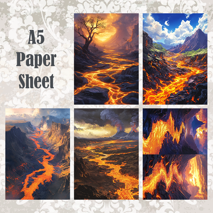 #5A78 POI Print A5 Cardstock Paper Set 10 Pcs
