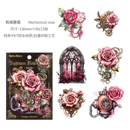 #02233 Gothic Flower Series Sticker