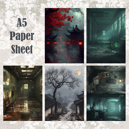 #5A79 POI Print A5 Cardstock Paper Set 10 Pcs