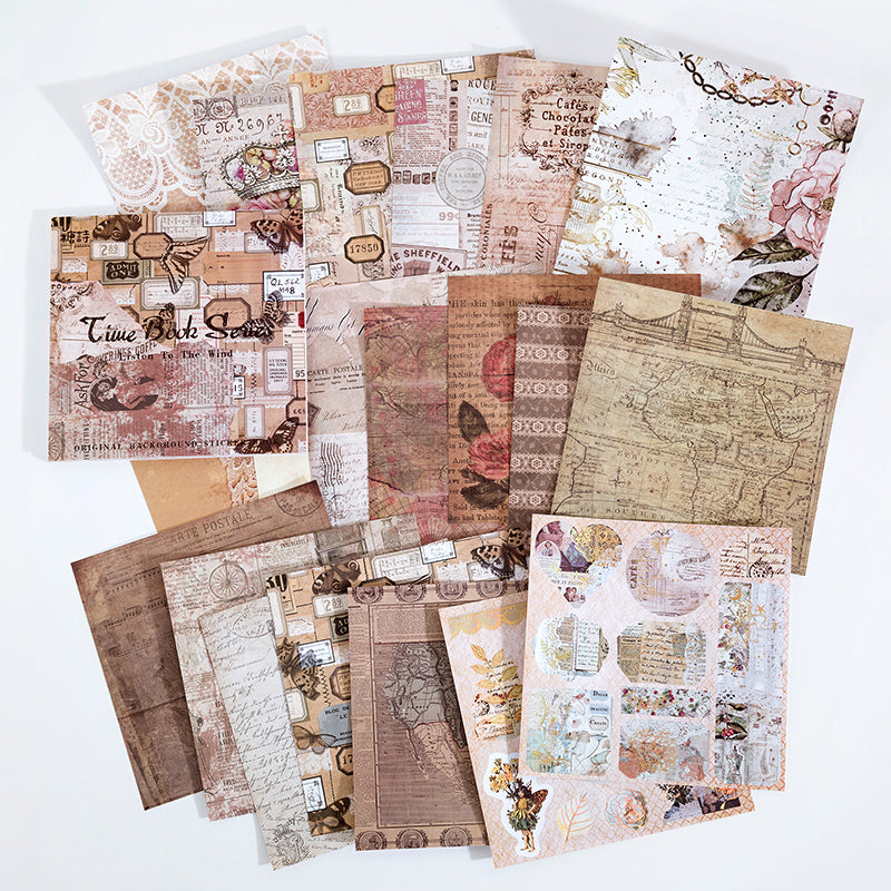 #02314 Retro Backgound Series Material Paper Book