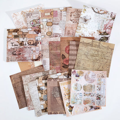 #02314 Retro Backgound Series Material Paper Book