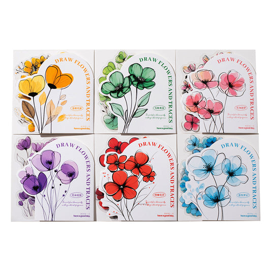 #02513 Draw Flower Series Sticker