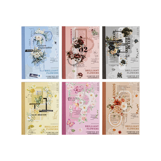 #02310 Girl in Flower Series Sticker Material Paper