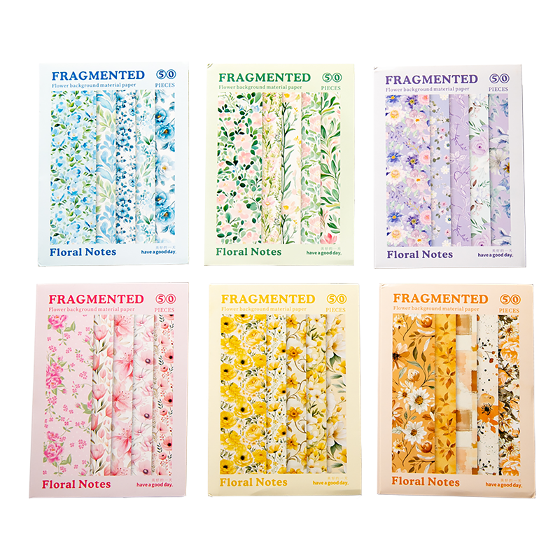 #02186 Flower Background Series Material Paper