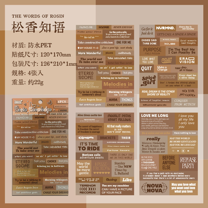 #02264 English Chatter Series Sticker