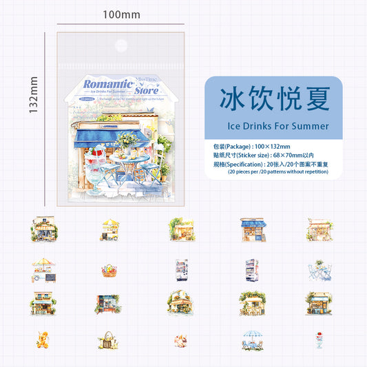 #02078 Romantic Shop Series Sticker