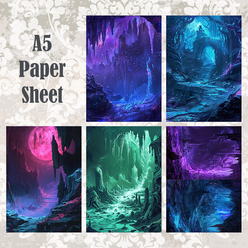 #5A80 POI Print A5 Cardstock Paper Set 10 Pcs