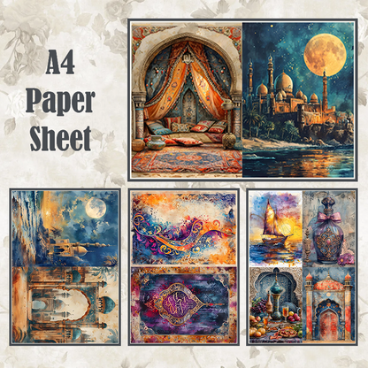 #4A81 POI Print A4 Cardstock Paper Set 4 Pcs