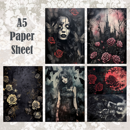 #5A81 POI Print A5 Cardstock Paper Set 10 Pcs