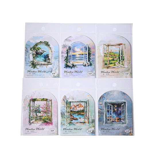 #02819 Scenery of the Window Series Sticker