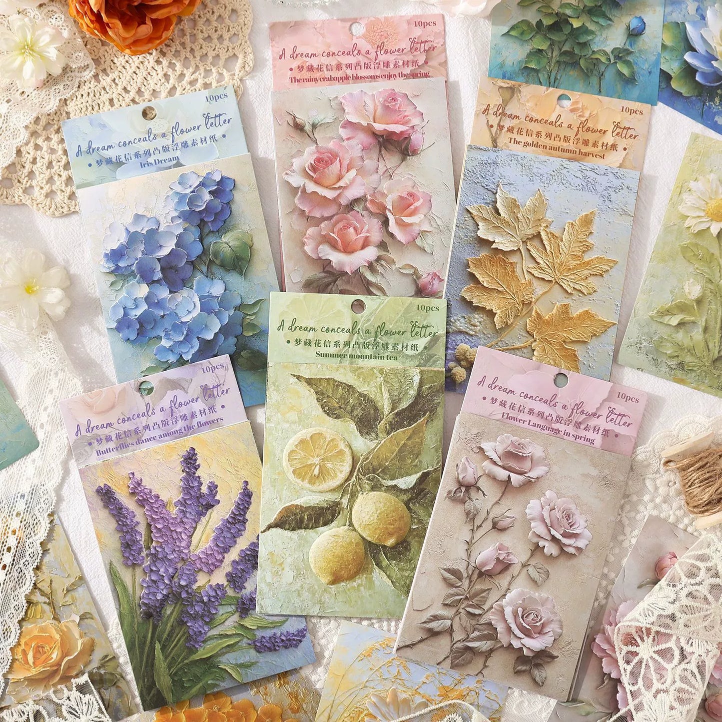 #02842 Embossed Flower Series Paper