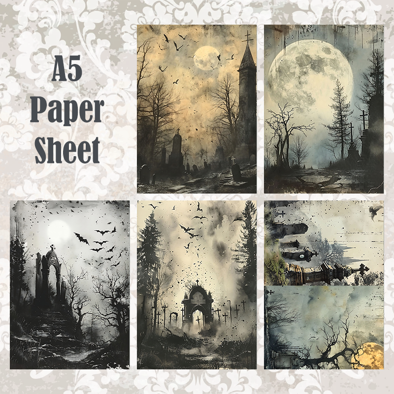 #5A84 POI Print A5 Cardstock Paper Set 10 Pcs