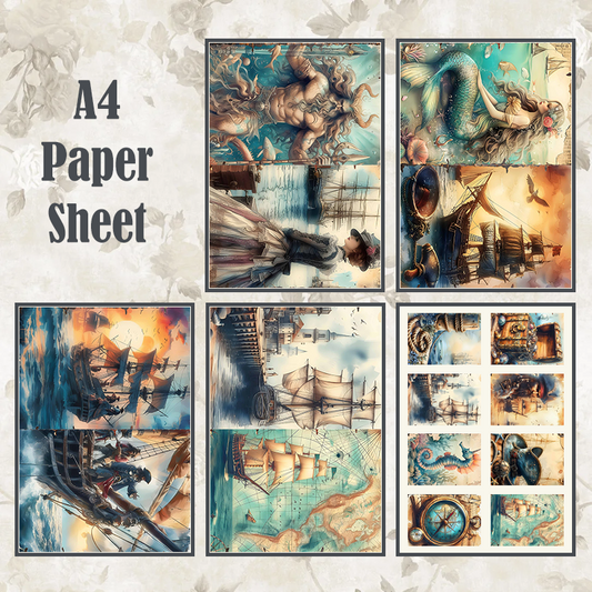 #4A85 POI Print A4 Cardstock Paper Set 5 Pcs