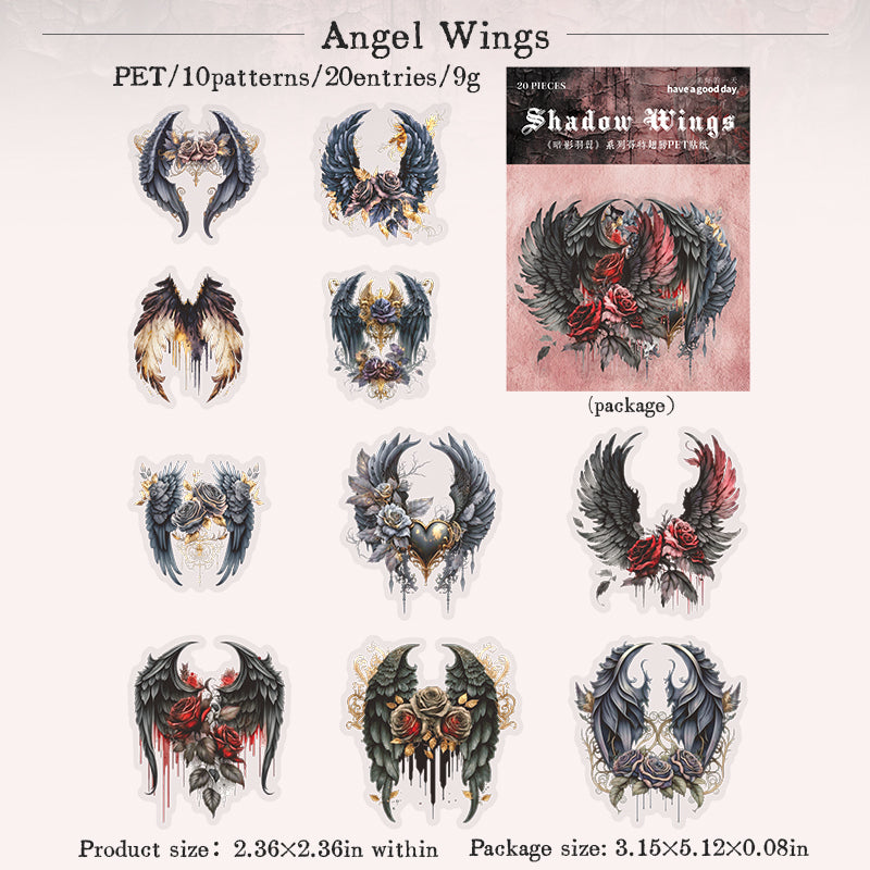 #02243 Gothic Wings Series Sticker