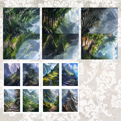 #5A86 POI Print A5 Cardstock Paper Set 10 Pcs