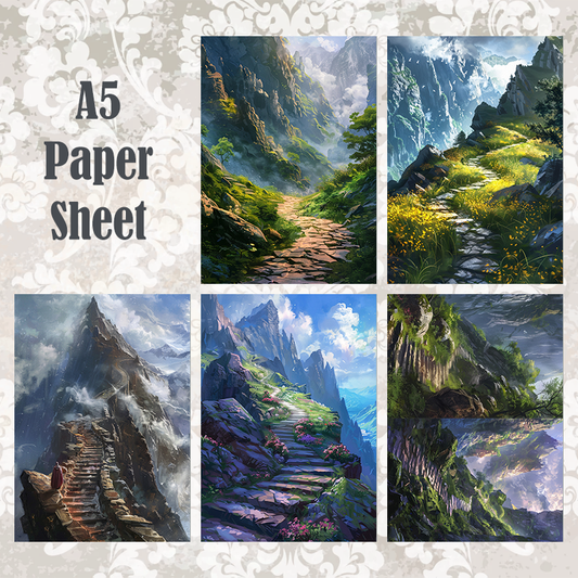 #5A86 POI Print A5 Cardstock Paper Set 10 Pcs