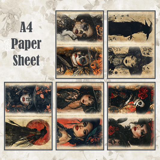 #4A87 POI Print A4 Cardstock Paper Set 5 Pcs