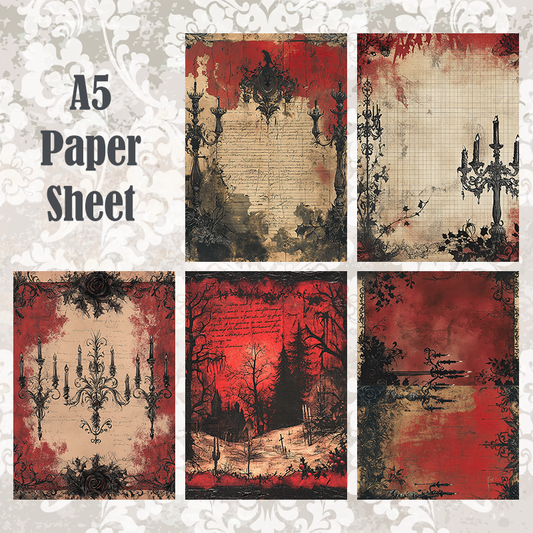 #5A87 POI Print A5 Cardstock Paper Set 10 Pcs