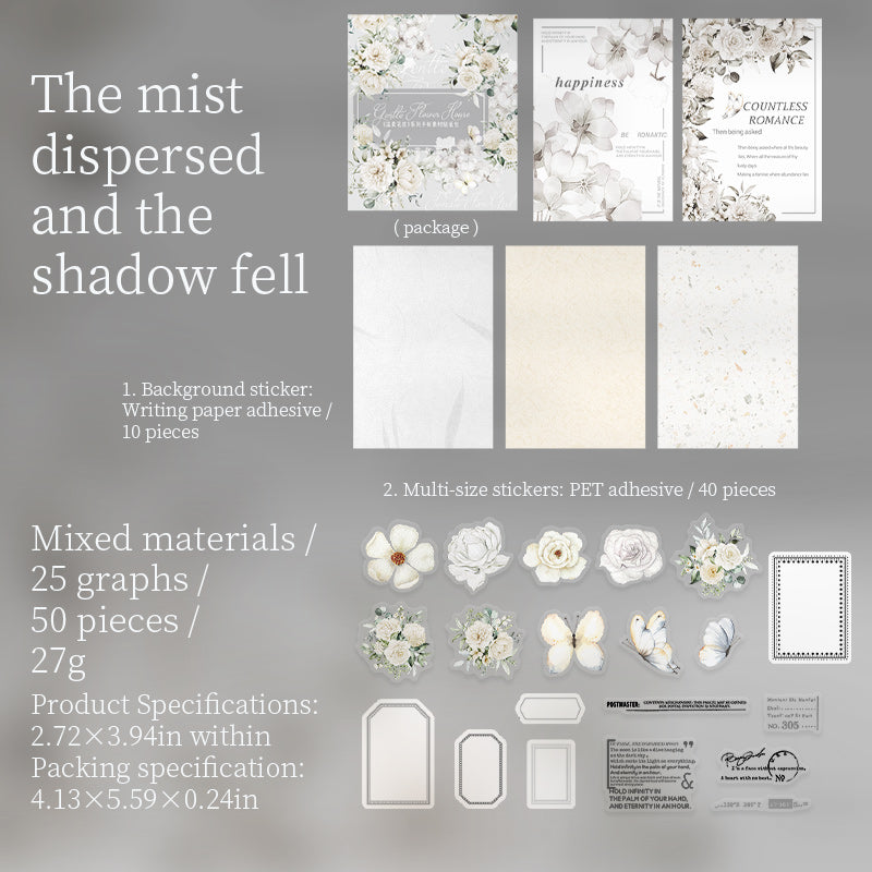 #02480 Flower Background Series Sticker/Paper