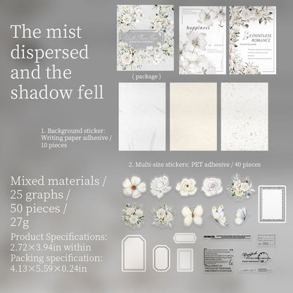 #02480 Flower Background Series Sticker/Paper