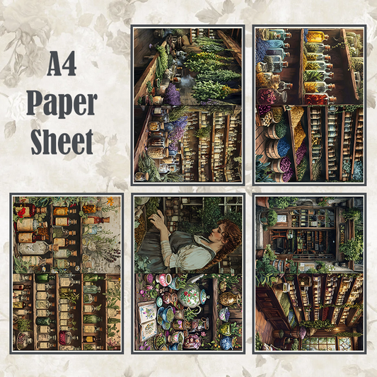 #4A88 POI Print A4 Cardstock Paper Set 5 Pcs