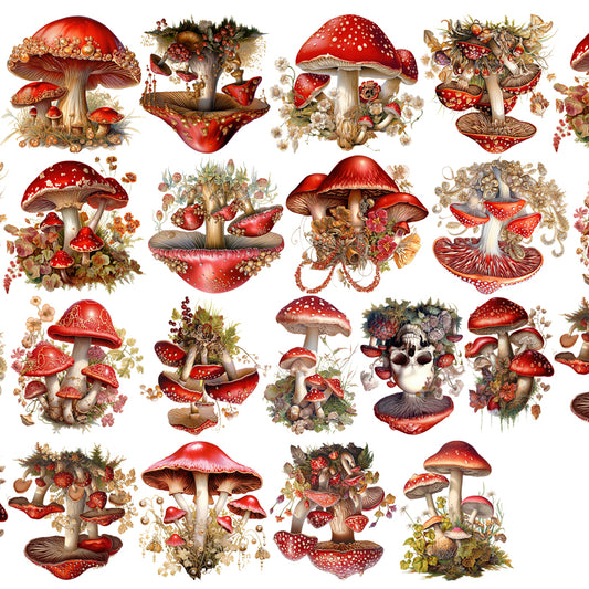 #S50 Customized PET Tape Red Mushroom