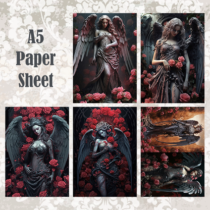 #5A89 POI Print A5 Cardstock Paper Set 10 Pcs