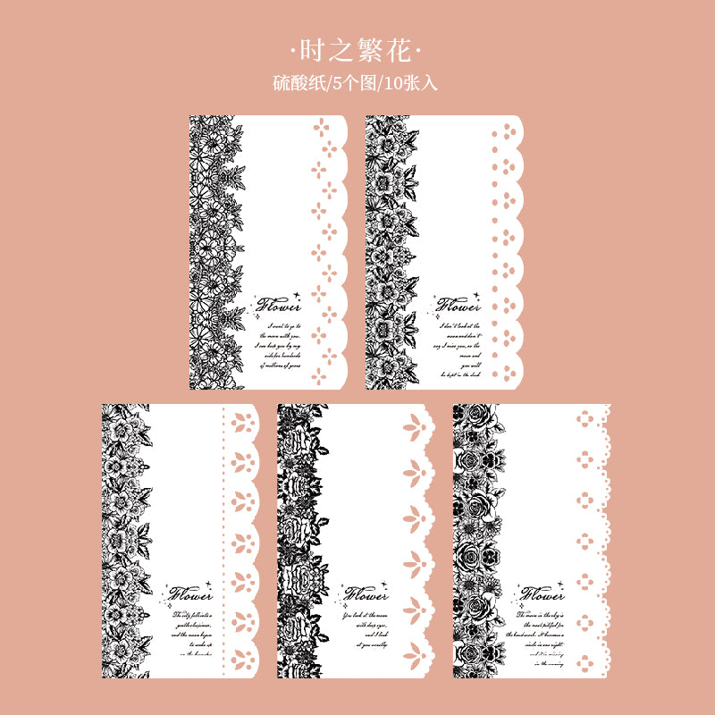 #02092 Lace and Flower Series Material Paper