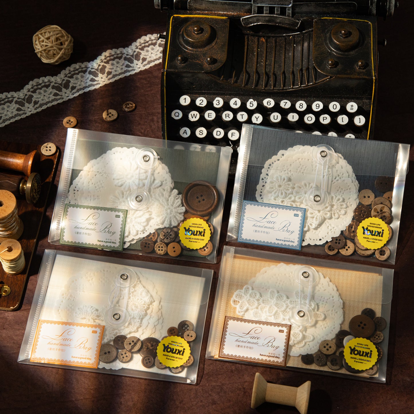 ##02097 Lace Handcraft Series material