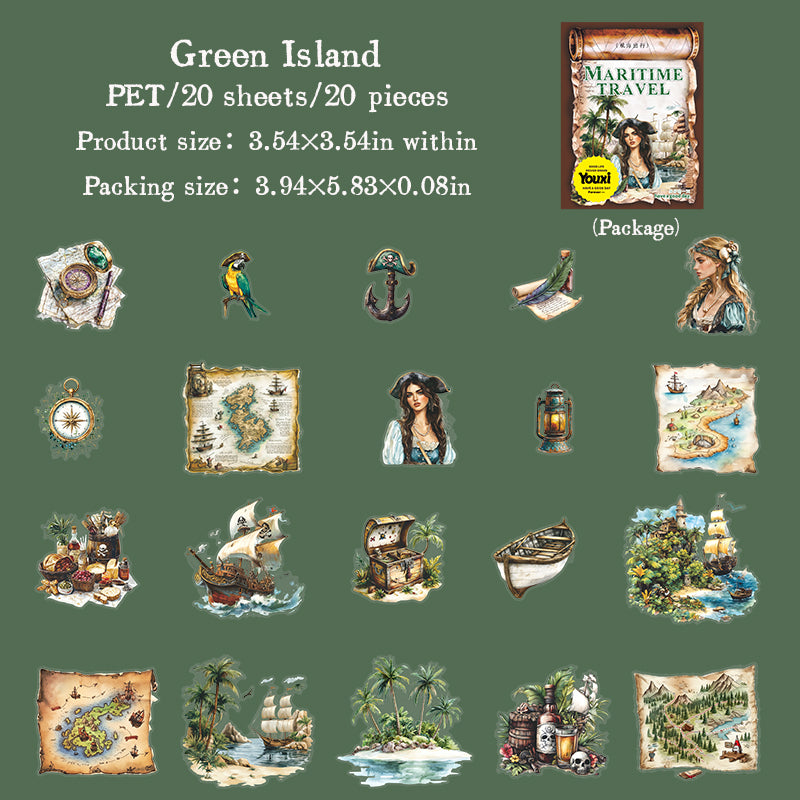 #02121 Maritime Travel Series Sticker