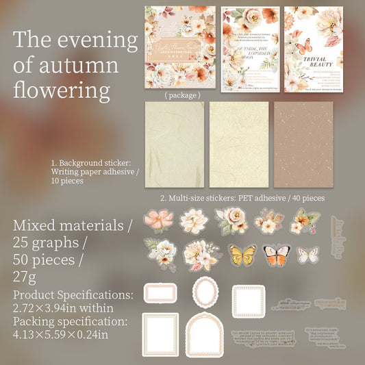 #02480 Flower Background Series Sticker/Paper