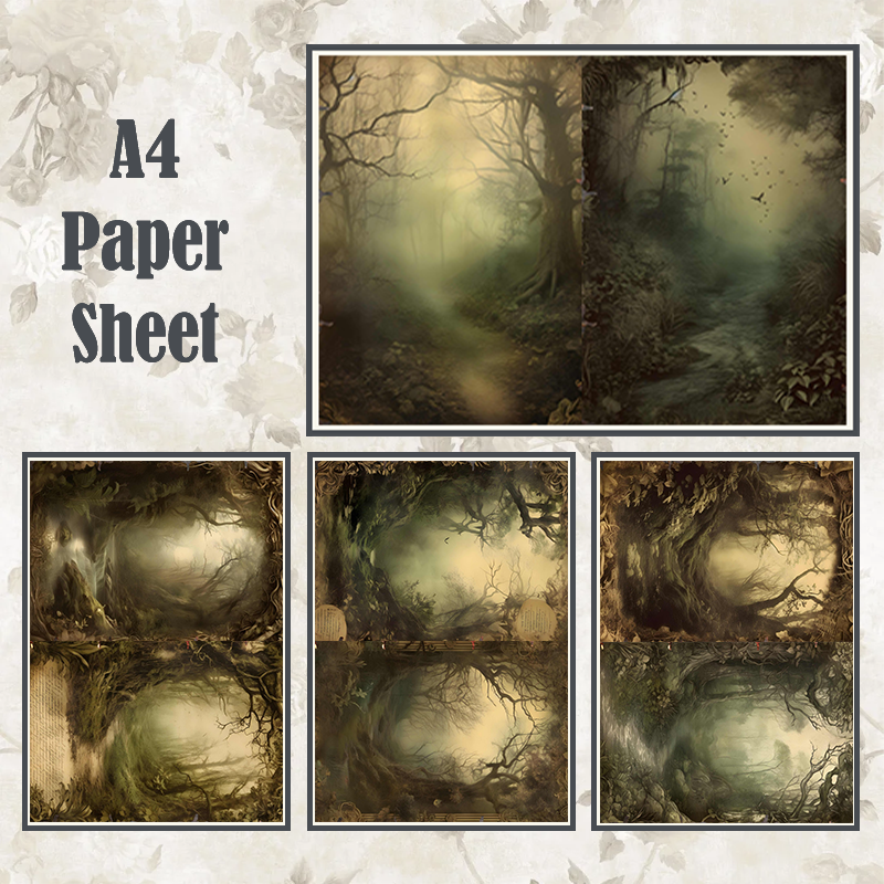 #4A90 POI Print A4 Cardstock Paper Set 4 Pcs