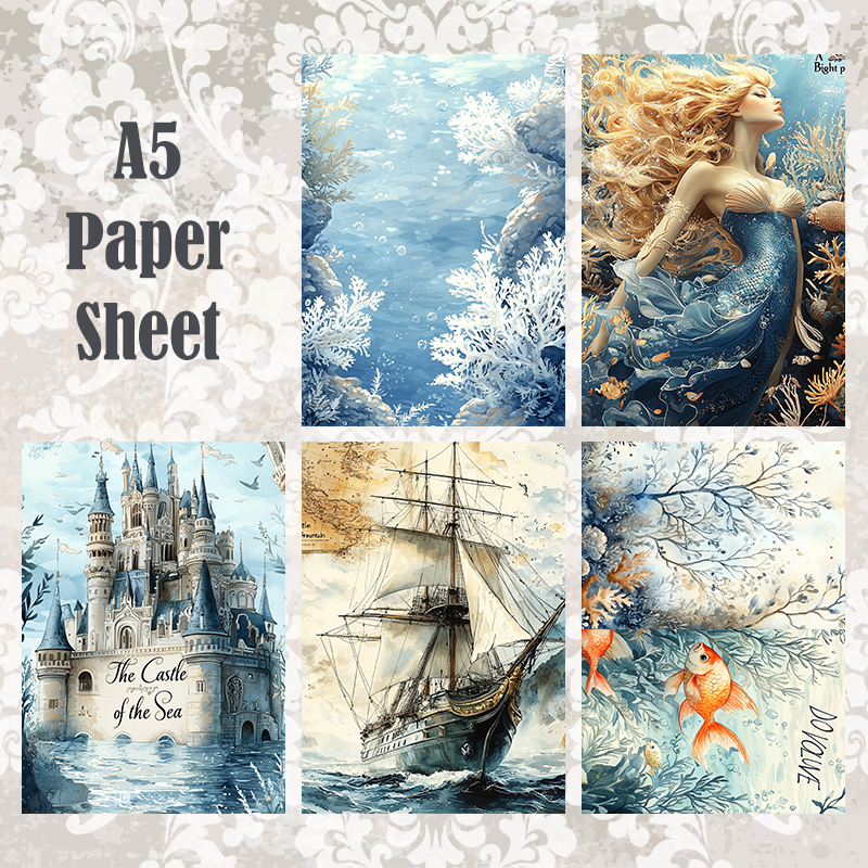 #5A90 POI Print A5 Cardstock Paper Set 10 Pcs