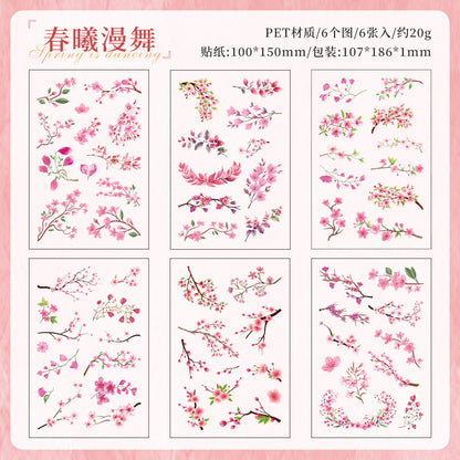 #02620 Flower All Arounded Series Sticker