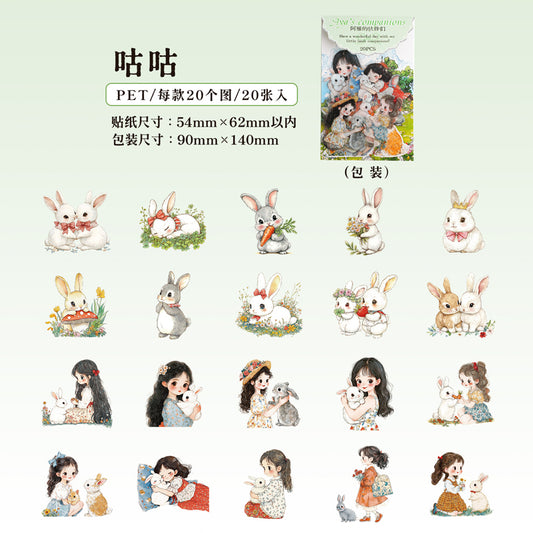 #02672 Grils PET Friends Series Sticker