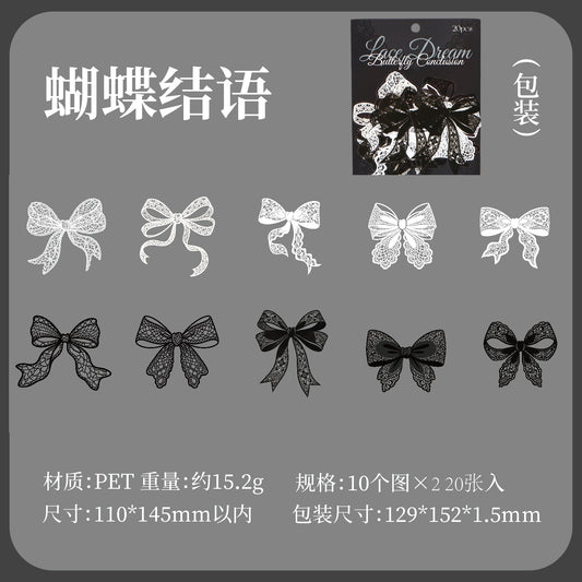 #02889 Lace Butterfly/Bowknot Series Sticker