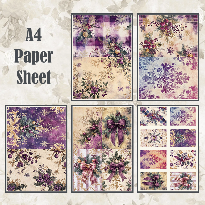 #4A92 POI Print A4 Cardstock Paper Set 5 Pcs