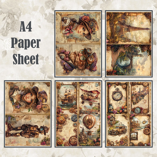 #4A93 POI Print A4 Cardstock Paper Set 5 Pcs