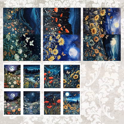 #5A93 POI Print A5 Cardstock Paper Set 10 Pcs
