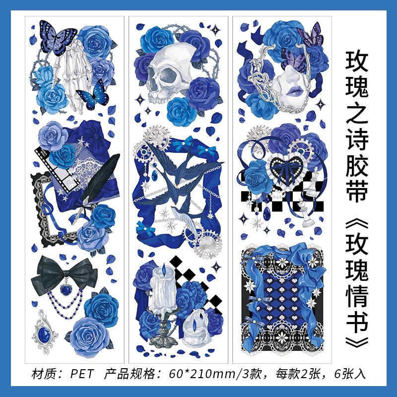 #02096 Rose Poem Series Sticker