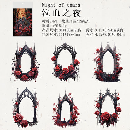 #02537 Gothic Window Frame Series Sticker