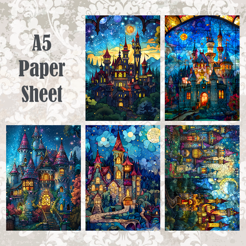 #5A95 POI Print A5 Cardstock Paper Set 10 Pcs