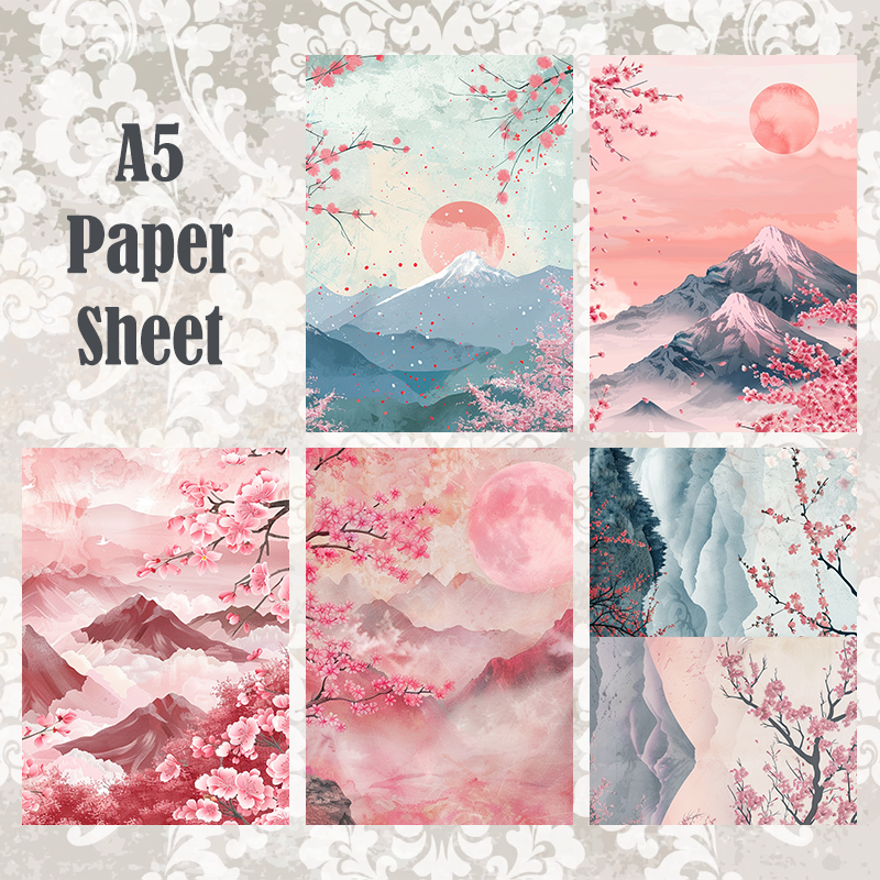 #5A96 POI Print A5 Cardstock Paper Set 10 Pcs
