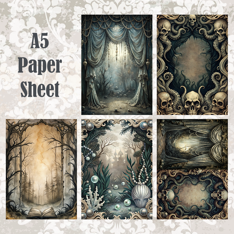 #5A97 POI Print A5 Cardstock Paper Set 10 Pcs