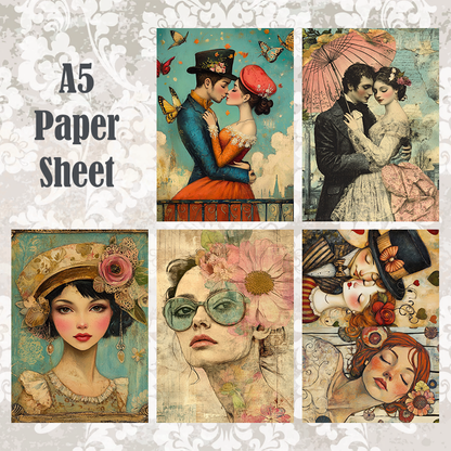 #5A98 POI Print A5 Cardstock Paper Set 10 Pcs