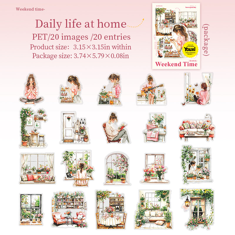 #02098 Weekend Time  Series Sticker