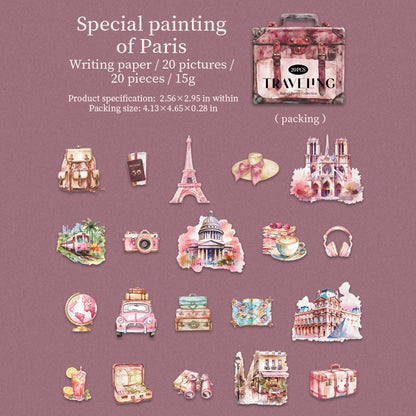#02433 Wrold Traveling  Series Sticker