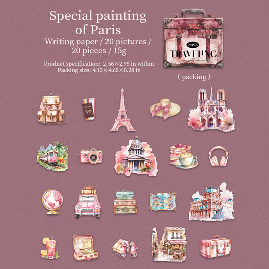 #02433 Wrold Traveling  Series Sticker