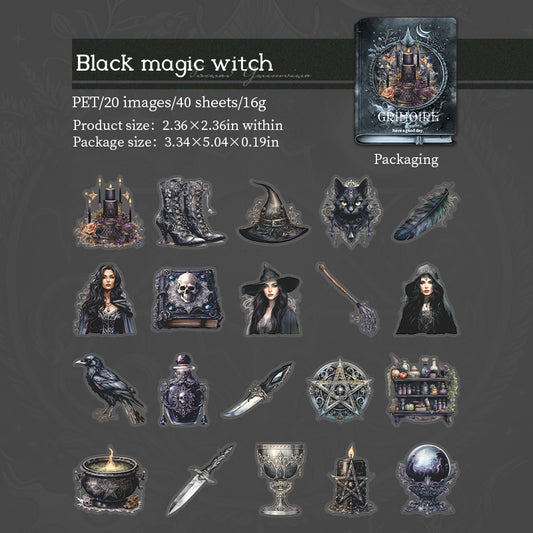#02514 Gothic Witch Series Sticker