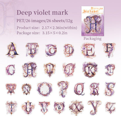 #02149 Barque Alphabet Art Series Sticker